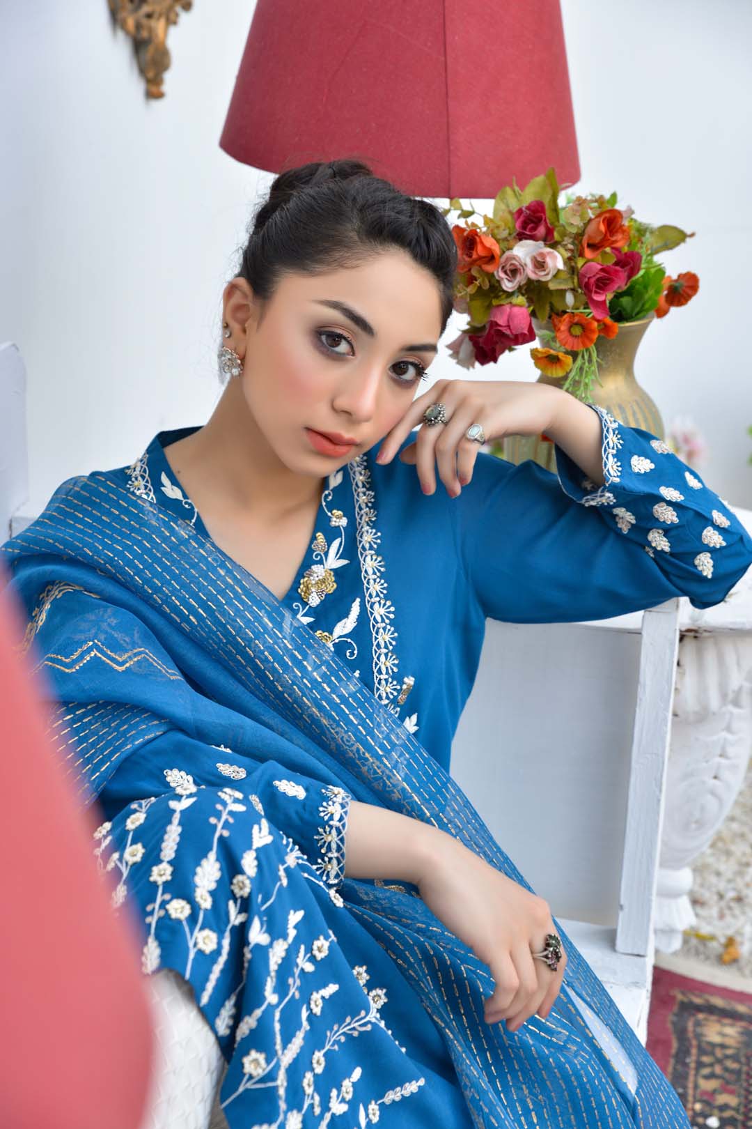 Pearl Embroidered Set